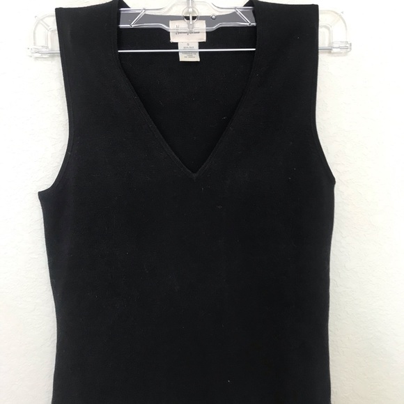 VINTAGE BLACK SILK CROP TANK - Picture 1 of 3